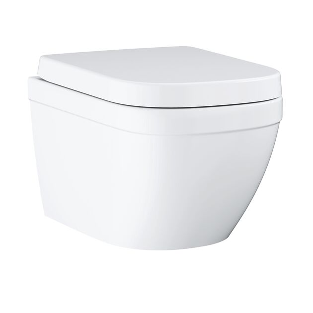 Унітаз настінного монтажу Grohe Euro Ceramic, альпійський білий, фото , изображение 2 | SNABZHENIE.com.ua