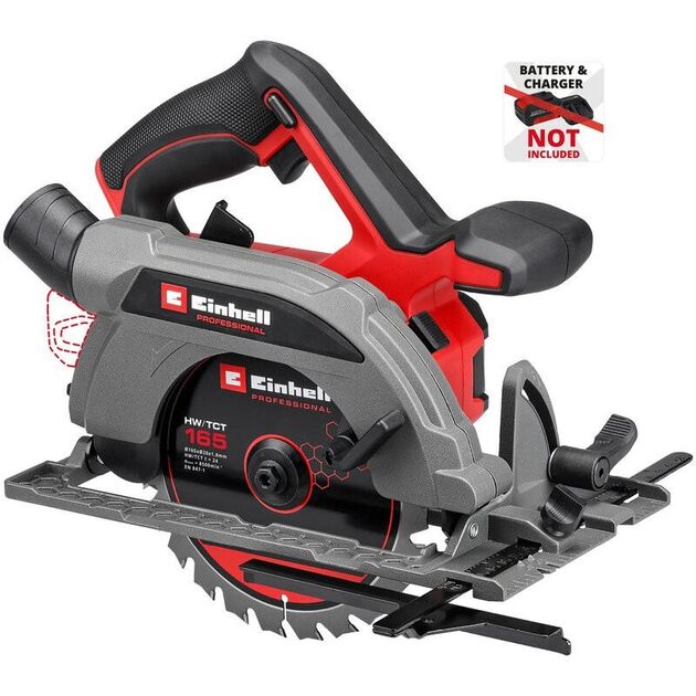 Пила дискова акумуляторна Einhell TP-CS 18/165 Li BL-Solo безщіткова 18В 5000об/хв 165х20мм 2.95кг без АКБ та ЗП, фото , изображение 2 | SNABZHENIE.com.ua