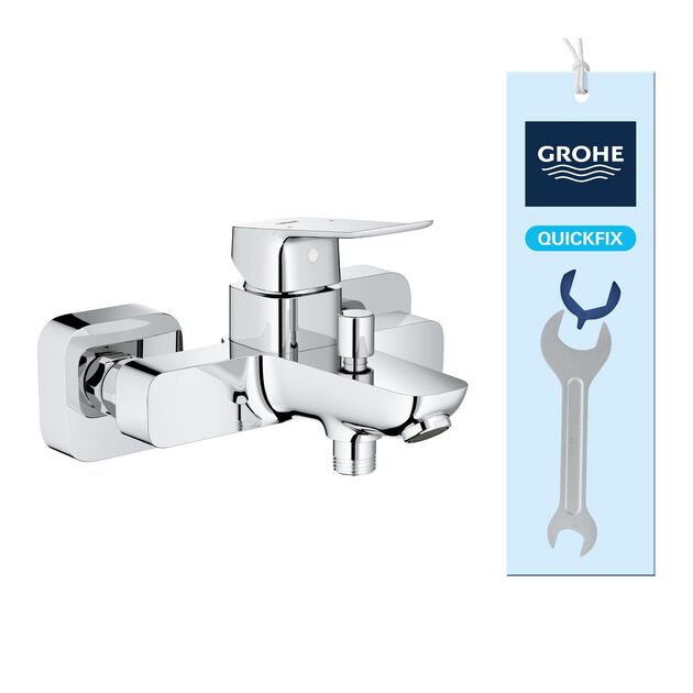 Змішувач для ванни Grohe QuickFix  Dice довж. виливу - 167мм, неповоротний, 1 важіль, хром, фото , зображення 3 | SNABZHENIE.com.ua