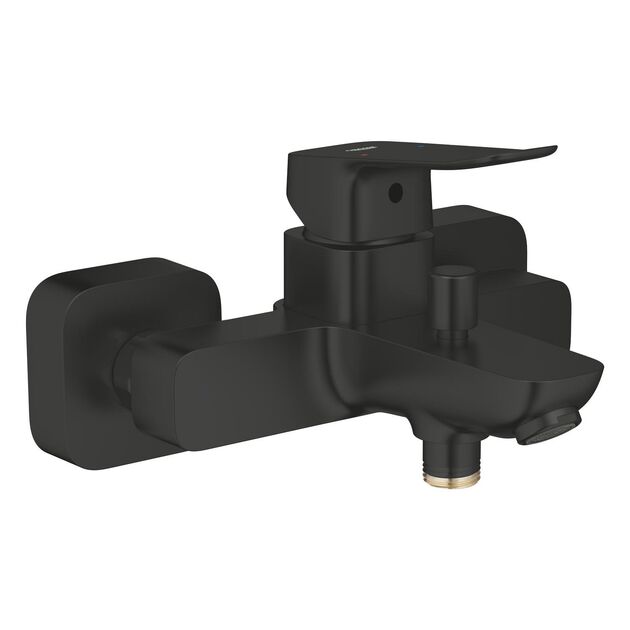 Змішувач для ванни Grohe QuickFix Dice Black, довж. виливу - 167мм, неповоротний, 1 важіль, чорний матовий, фото , изображение 2 | SNABZHENIE.com.ua