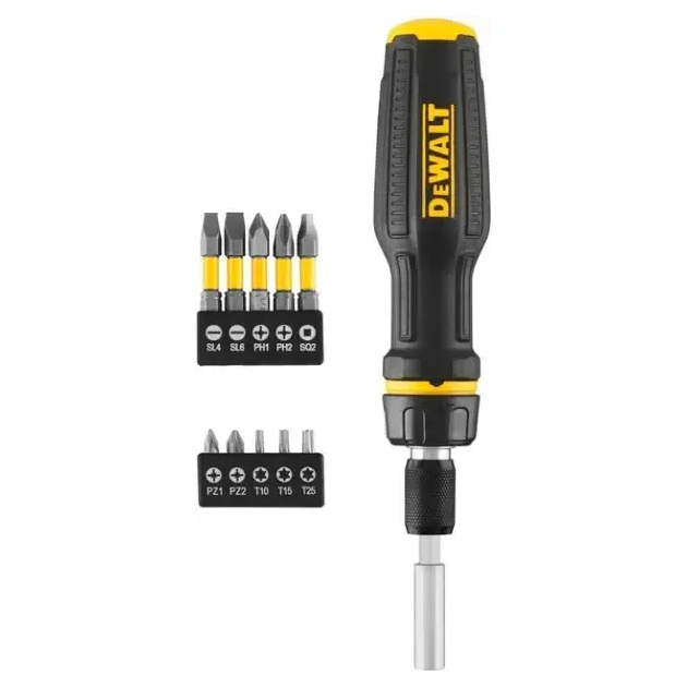 Отвертка FULL FIT Telescoping, 10 сменных бит DeWALT DWHT68001-0, фото , изображение 3 | SNABZHENIE.com.ua