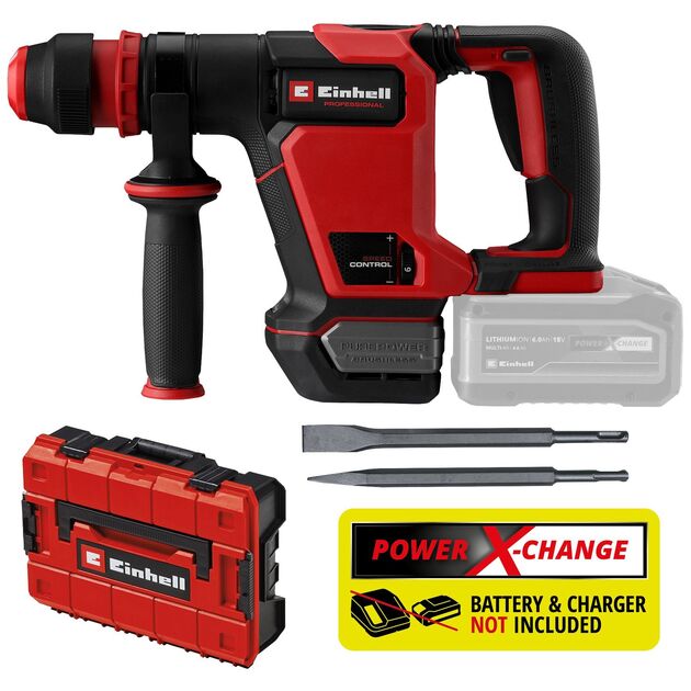 Молоток відбійний акумуляторний Einhell TP-DH 18/4 Li BL - Solo 18Вт 4Дж 4600уд/хв 2.88кг без АКБ та ЗП, фото , зображення 2 | SNABZHENIE.com.ua