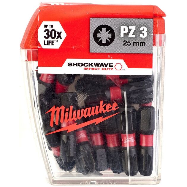 Насадка Milwaukee SHOCKWAVE PZ3 25 мм (25 шт), фото , зображення 3 | SNABZHENIE.com.ua