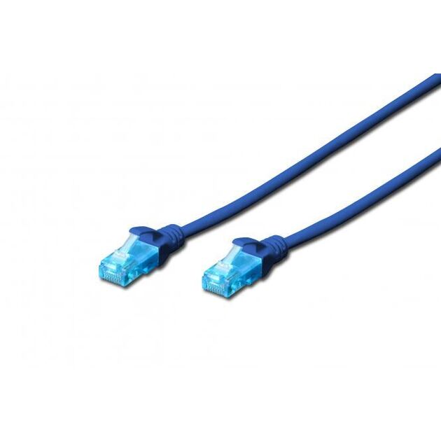 Патч-корд 2E CAT 5e, UTP, 5м, 26AWG, RJ45, 7/0.16, Cu, LSZH, синій, фото , изображение 2 | SNABZHENIE.com.ua