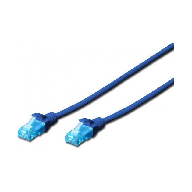 Патч-корд 2E CAT 5e, UTP, 5м, 26AWG, RJ45, 7/0.16, Cu, LSZH, синій, фото  | SNABZHENIE.com.ua