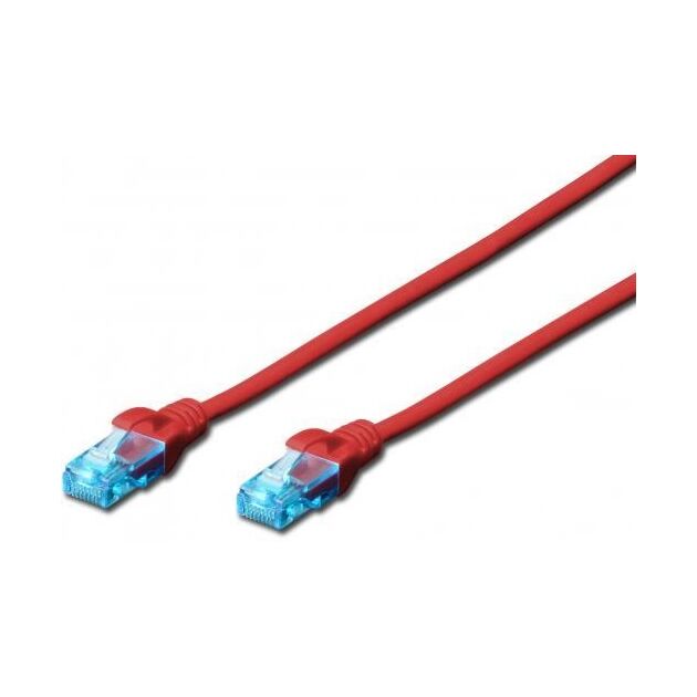 Патч-корд 2E CAT 5e, UTP, 3м, 26AWG, RJ45, 7/0.16, Cu, LSZH, червоний, фото  | SNABZHENIE.com.ua