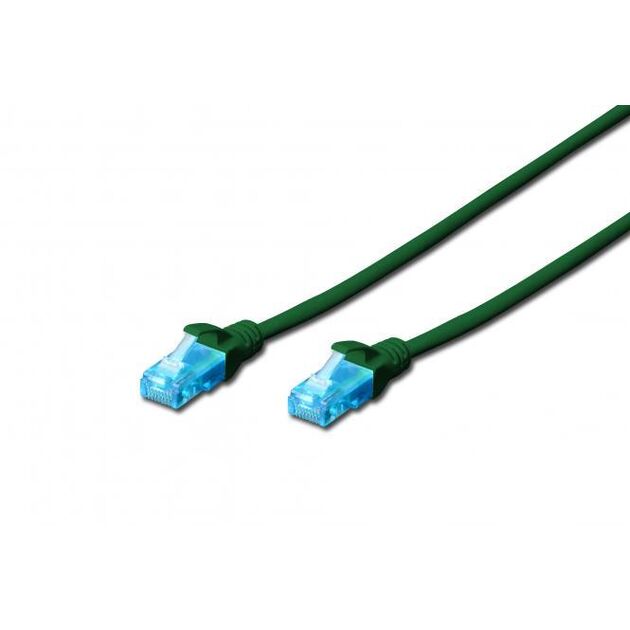 Патч-корд 2E CAT 5e, UTP, 3м, 26AWG, RJ45, 7/0.16, Cu, LSZH, зелений, фото , зображення 2 | SNABZHENIE.com.ua