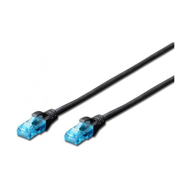 Патч-корд 2E CAT 5e, UTP, 0.50м, 26AWG, RJ45, 7/0.16, Cu, LSZH, чорний, фото  | SNABZHENIE.com.ua