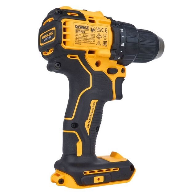 Дрель-шуруповерт аккумуляторная DeWALT DCD708D1T бесщёточная, фото , изображение 3 | SNABZHENIE.com.ua