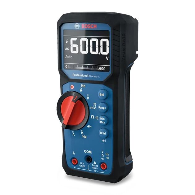 Мультиметр цифровий Bosch Professional GDM 600-15 0-600В LCD-дисплей 2AAх1.5В, фото , зображення 3 | SNABZHENIE.com.ua