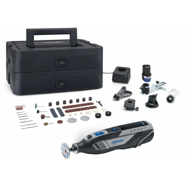Шліфмашина шліфувально-гравірувальна акумуляторна Dremel 8250-5/65 12В 2х2А·год 5000-30000об/хв ЗП кейс 0.59кг, фото , изображение 2 | SNABZHENIE.com.ua