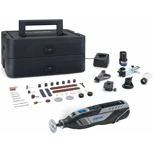 Шліфмашина шліфувально-гравірувальна акумуляторна Dremel 8250-5/65 12В 2х2А·год 5000-30000об/хв ЗП кейс 0.59кг, фото  | SNABZHENIE.com.ua