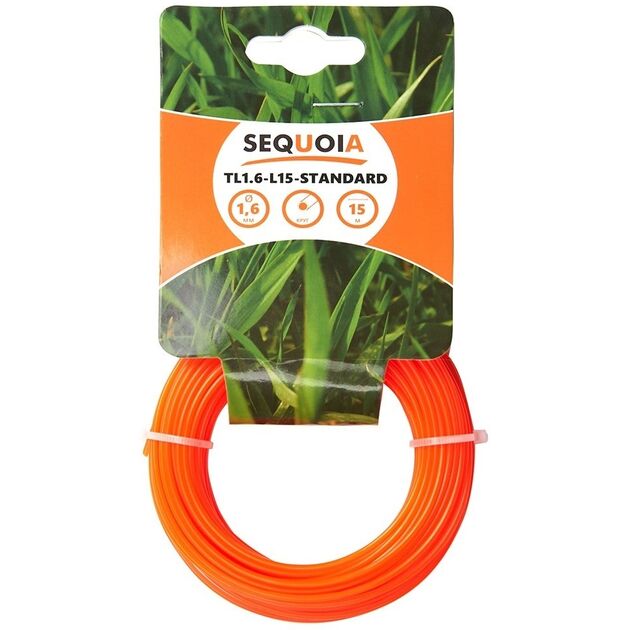 Косильная леска SEQUOIA TL1.6-L15, стандартная, 15 м, фото , изображение 2 | SNABZHENIE.com.ua