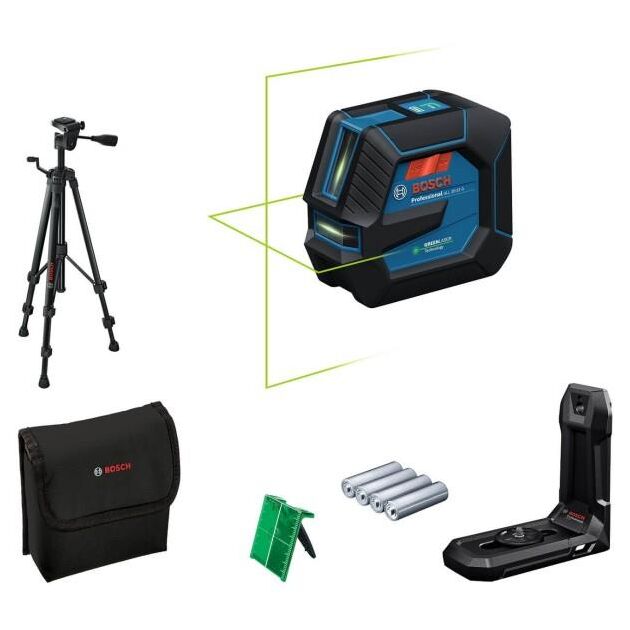 Нівелір лазерний Bosch Professional GLL 20-22 G 3.7В/4АА до 20м ±0.3мм/м зелений промінь чохол штатив IP 65 0.59кг, фото , зображення 2 | SNABZHENIE.com.ua