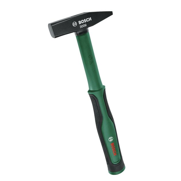 Молоток слюсарний Bosch 300г 30см руків'я скловолокно з м‘яким бампером, фото , зображення 2 | SNABZHENIE.com.ua