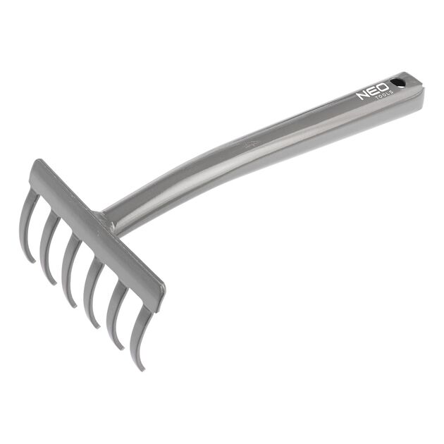 Граблі садові Neo Tools, ширина 11.2см, 6 зубців 28.5см, сталь 0.28кг, фото , изображение 2 | SNABZHENIE.com.ua