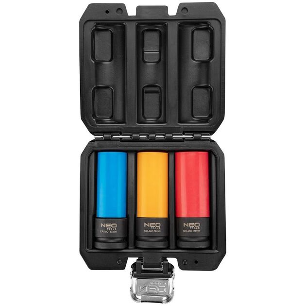 Набір насадок торцевих, 1/2", 3 шт. NEO, фото , зображення 2 | SNABZHENIE.com.ua