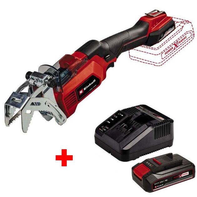 Пила шабельна акумуляторна Einhell GE-GS 18/150 Li Kit 18В акб 1х2.5А·год пропил 100/80мм хід 20мм ЗП 1.28кг, фото  | SNABZHENIE.com.ua