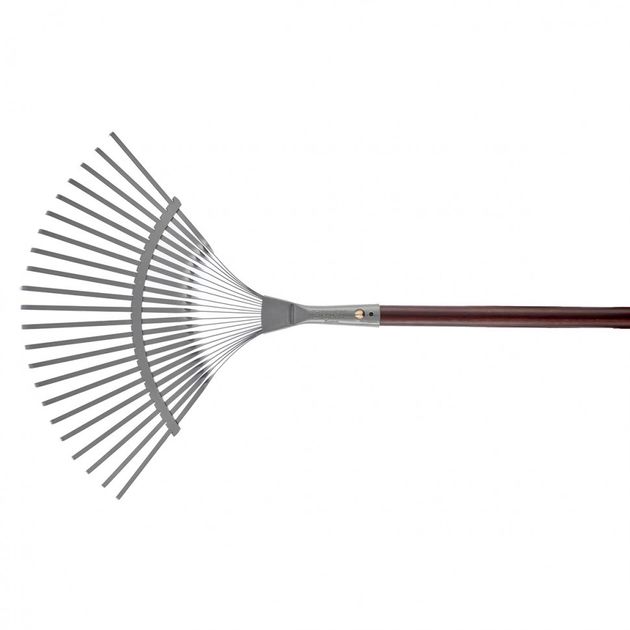 Веерні граблі з дерев'яним черенком, сталеві, покриті епоксидом LUXE PALISAD (617888P), фото , зображення 4 | SNABZHENIE.com.ua