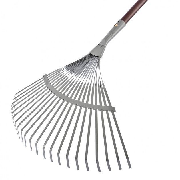 Веерні граблі з дерев'яним черенком, сталеві, покриті епоксидом LUXE PALISAD (617888P), фото , зображення 3 | SNABZHENIE.com.ua