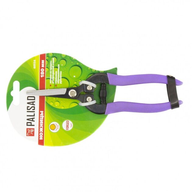 Секатор квітковий, 180 мм, пружина спірального типу, тефлонове покриття, прямі ріжучі губки PALISAD (605548P), фото , зображення 2 | SNABZHENIE.com.ua