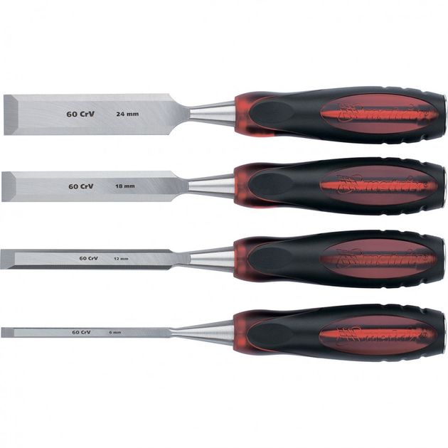 Набор долот-стамесок "Тигровый глаз", 4 шт, 6-12-18-24 мм MATRIX, фото , изображение 4 | SNABZHENIE.com.ua