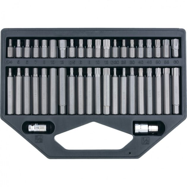 Набір бит HEX, TORX, SPLINE, шестигранний хвостовик 3/8, CrV, 42 шт. STELS (11318S), фото , зображення 3 | SNABZHENIE.com.ua Набір бит HEX, TORX, SPLINE, шестигранний хвостовик 3/8, CrV, 42 шт. STELS (11318S), фото , зображення 3 | SNABZHENIE.com.ua