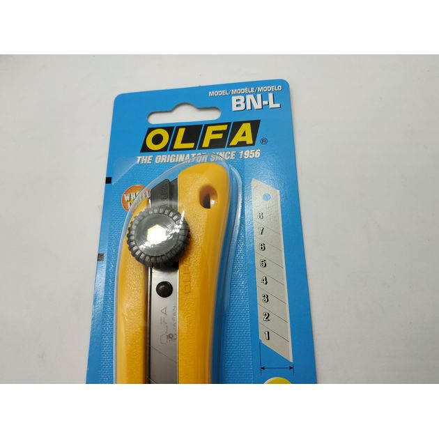 Нож BN-L с лезвием 18 мм, механизм фиксации OLFA (C101901), фото , изображение 3 | SNABZHENIE.com.ua Нож BN-L с лезвием 18 мм, механизм фиксации OLFA (C101901), фото , изображение 3 | SNABZHENIE.com.ua