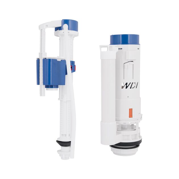 Комплект арматуры Qtap WDI для бачка унитаза с двойной круглой кнопкой слива 5,6 см (Chrome) и клапаном нижней подачи воды, 3/6 л QTWDI177W49454, фото  | SNABZHENIE.com.ua