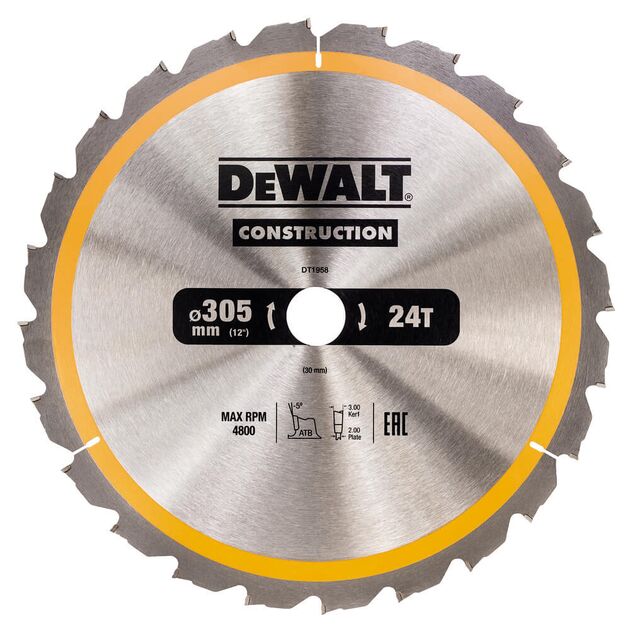 Диск пильный DeWALT DT1958 (DT1958), фото  | SNABZHENIE.com.ua
