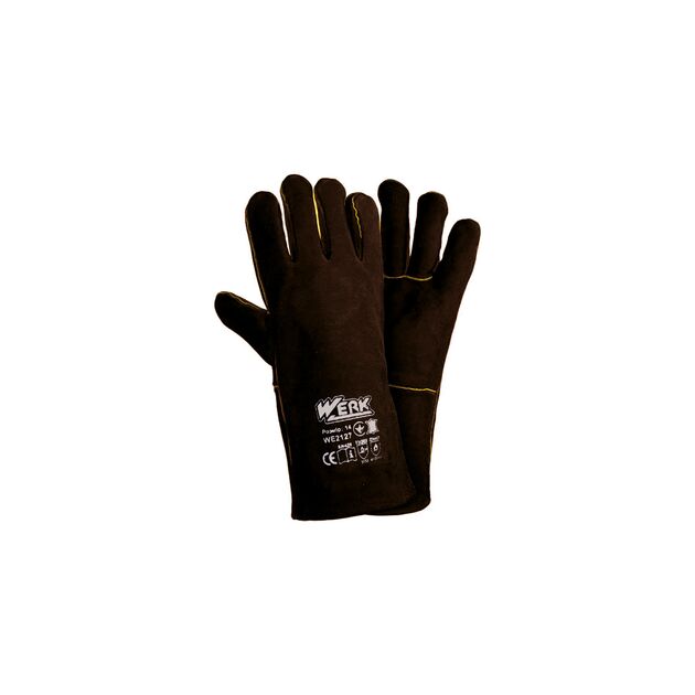 Краги замшеві чорні Werk WE2127, фото , изображение 2 | SNABZHENIE.com.ua