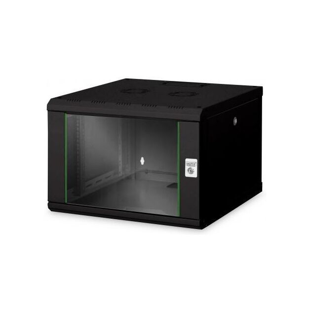 Шафа DIGITUS 19", 7U, Wall Mounting Unique, 600x600 мм, 60кг максимально, чорна, фото , зображення 2 | SNABZHENIE.com.ua
