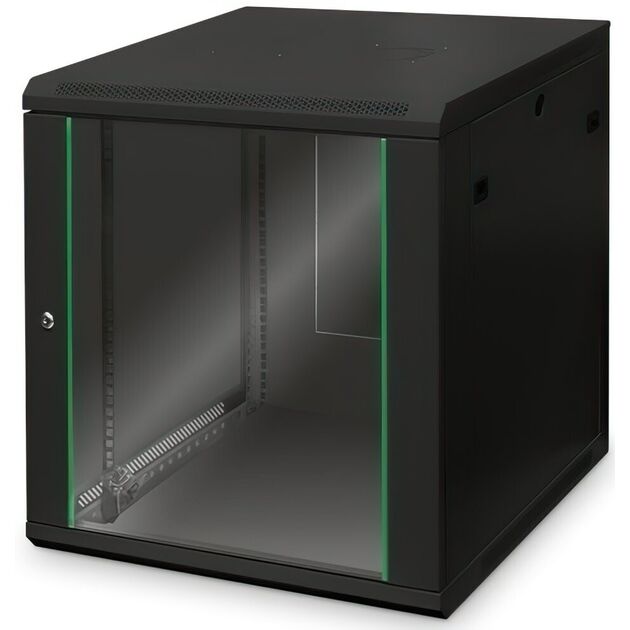 Шафа DIGITUS 19", 12U, Wall Mounting Dynamic Basic, 600x450 мм, 60кг максимально, чорна, фото , зображення 2 | SNABZHENIE.com.ua