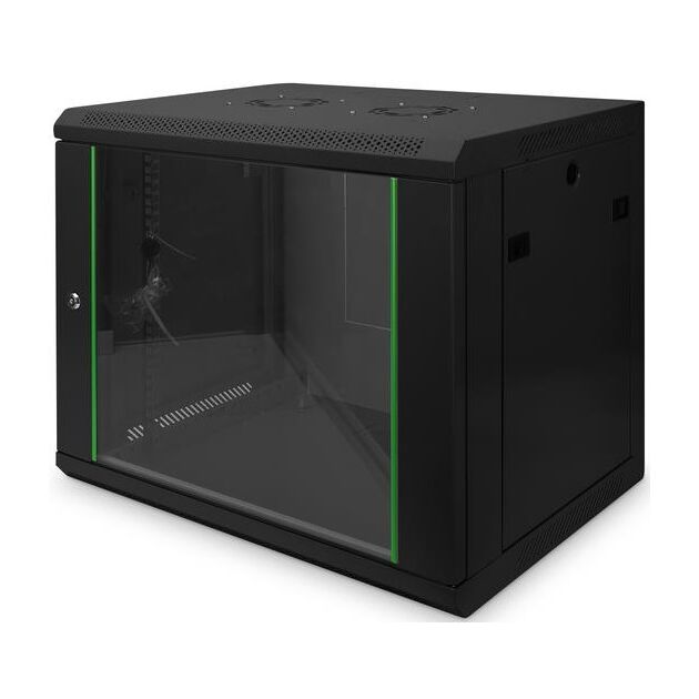 Шафа DIGITUS 19", 9U, Wall Mounting Dynamic Basic, 600x450 мм, 60кг максимально, чорна, фото  | SNABZHENIE.com.ua