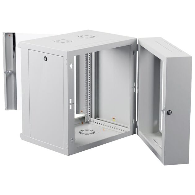 Шафа  ZPAS 19", 15U, Z-CUBE, з змінними бічними стінками, 600х600 мм, максимально 100кг, сіра, фото  | SNABZHENIE.com.ua