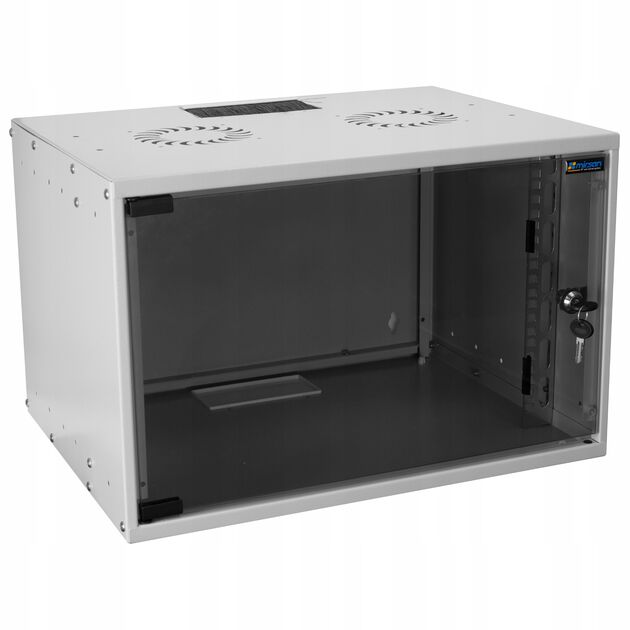 Шафа MIRSAN 19", 9U, SOHO, 535x600 мм, максимально 30 кг, сіра, фото , зображення 2 | SNABZHENIE.com.ua