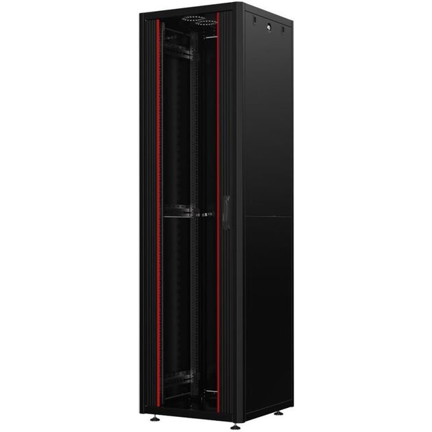 Шафа MIRSAN 19", 32U, GTN SERVER, склянні двері, 600x1000 мм, максимально 1000 кг, чорна, фото  | SNABZHENIE.com.ua