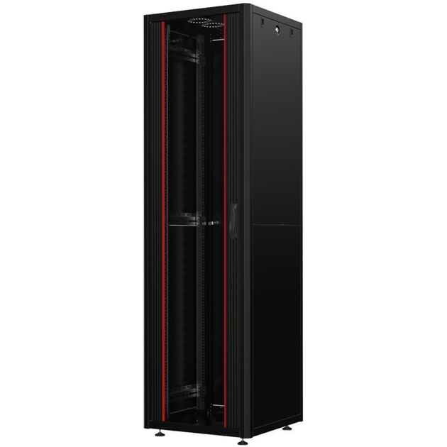 Шафа MIRSAN 19", 12U, GTN SERVER, склянні двері, 600x1000 мм, максимально 1000 кг, чорна, фото  | SNABZHENIE.com.ua