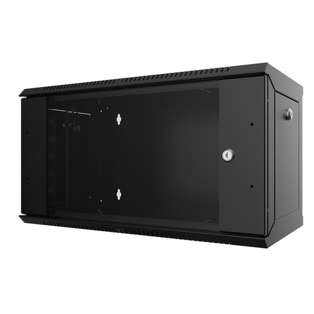 Шафа MIRSAN 19", 12U, WTC, 565x600 мм, максимально 80 кг, чорна, фото , зображення 2 | SNABZHENIE.com.ua