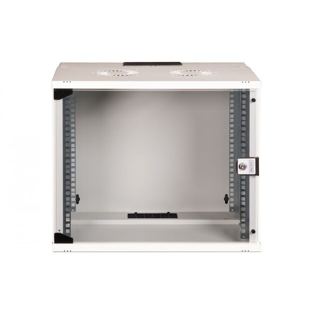 Шафа DIGITUS 19", 9U, SOHO PRO, скляні двері, 540x400 мм, 60кг максимально, сіра, фото , изображение 3 | SNABZHENIE.com.ua