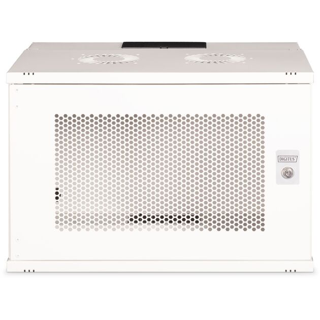 Шафа DIGITUS 19", 7U, SOHO PRO, металеві перфоровані двері, 540x400 мм, 60кг максимально, сіра, фото , изображение 3 | SNABZHENIE.com.ua