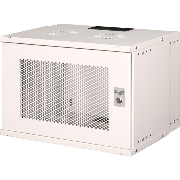 Шафа DIGITUS 19", 7U, SOHO PRO, металеві перфоровані двері, 540x400 мм, 60кг максимально, сіра, фото  | SNABZHENIE.com.ua