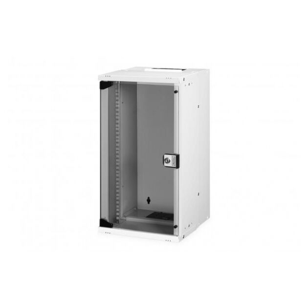 Шафа DIGITUS 10", 12U, SOHO PRO, скляні двері, 315x300 мм, 30кг максимально, сіра, фото , зображення 2 | SNABZHENIE.com.ua