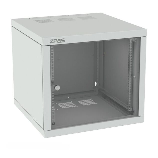Шафа  ZPAS 19", 10U, Z-BOX, з змінними бічними стінками, 600х600 мм, максимально 100кг, сіра, фото , зображення 2 | SNABZHENIE.com.ua