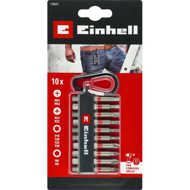 Набір ударних Einhell 50мм карабін 10шт 0.13кг, фото , изображение 3 | SNABZHENIE.com.ua