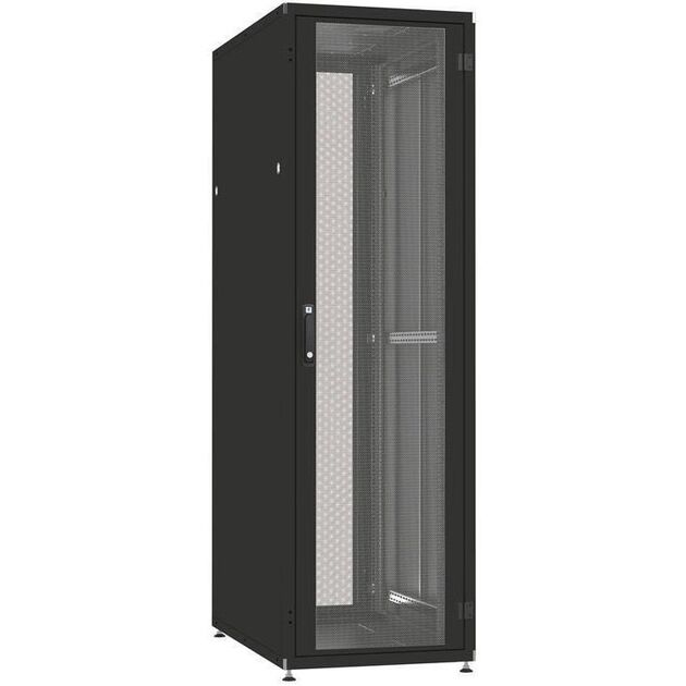Шафа ZPAS 19", 42U, SZB IT, одностулкові передні та задні перфоровані двері, 600x600 мм, максимально 1500кг, чорна, фото  | SNABZHENIE.com.ua