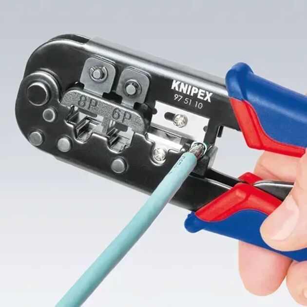 Кліщі обтискні KNIPEX Western, для обтиску наконечників 190мм 0.340кг, фото , изображение 3 | SNABZHENIE.com.ua