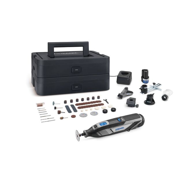 Шліфмашина шліфувально-гравірувальна Dremel 88240 5/65 Platinum+ 12В 2х2А·год 5000-35000об/хв 65 насадок ЗП кейс 0.66кг, фото , зображення 2 | SNABZHENIE.com.ua