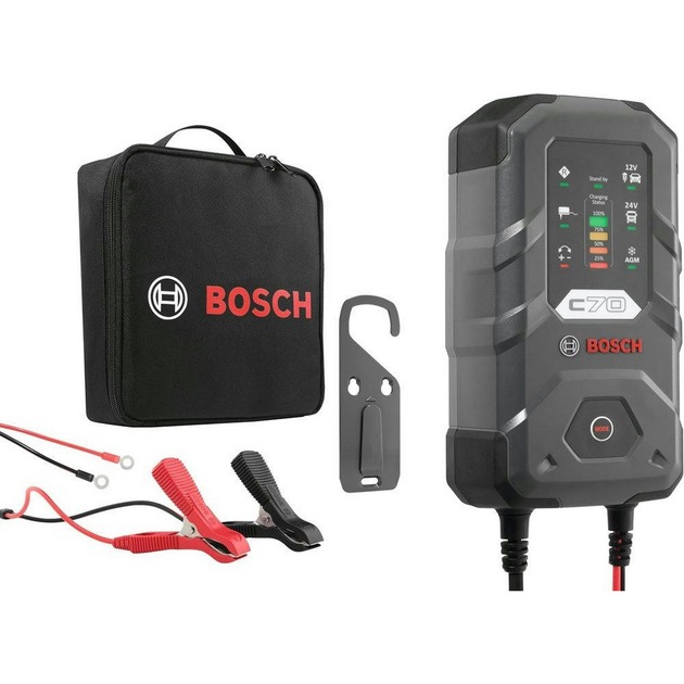 Зарядний пристрій Bosch C70, 12/24В, 14-300А·год, макс 10А, IP65 (0 189 911 070), фото , зображення 2 | SNABZHENIE.com.ua