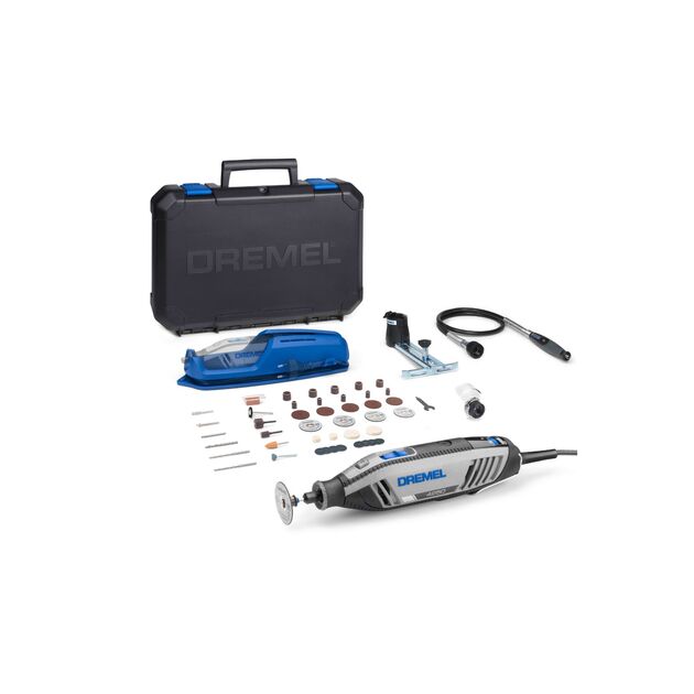 Шліфмашина шліфувально-гравірувальна Dremel 4250 4250 3-45 175В 5000-35000об/хв 45 насадок + 3 приставок кейс 0.70кг, фото , изображение 2 | SNABZHENIE.com.ua